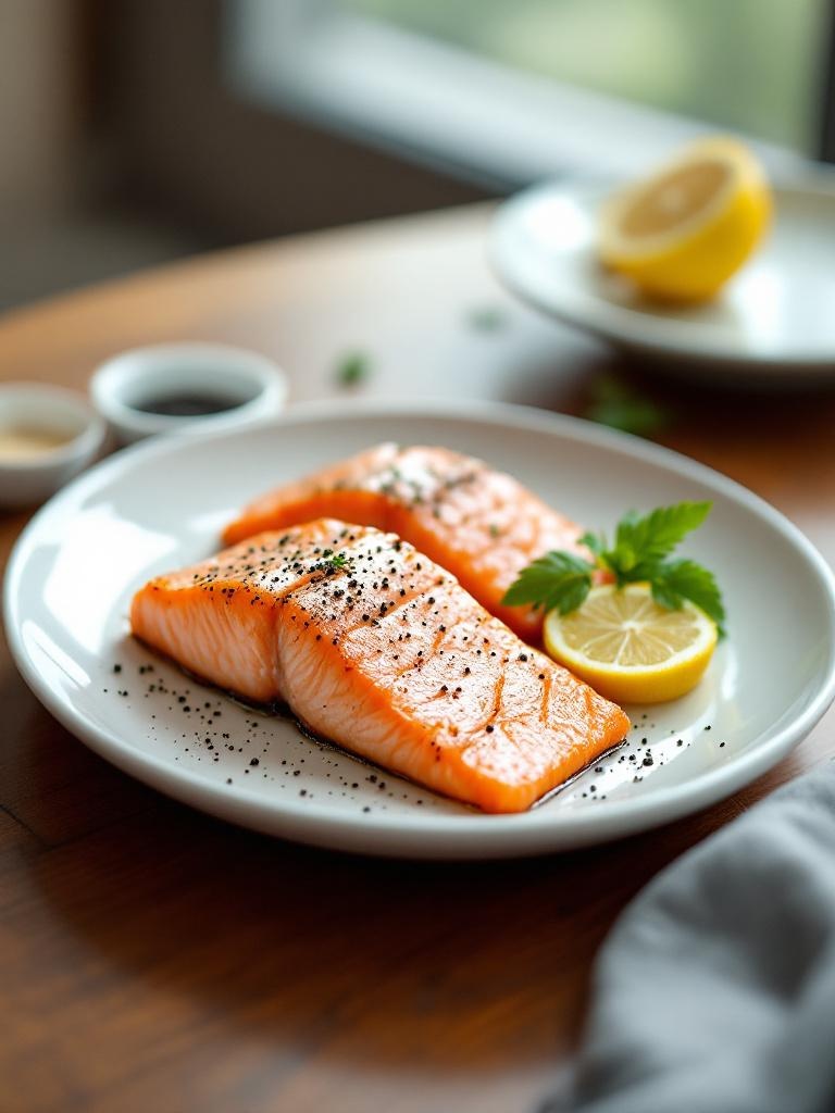 Air Fryer Salmon with Lemon
